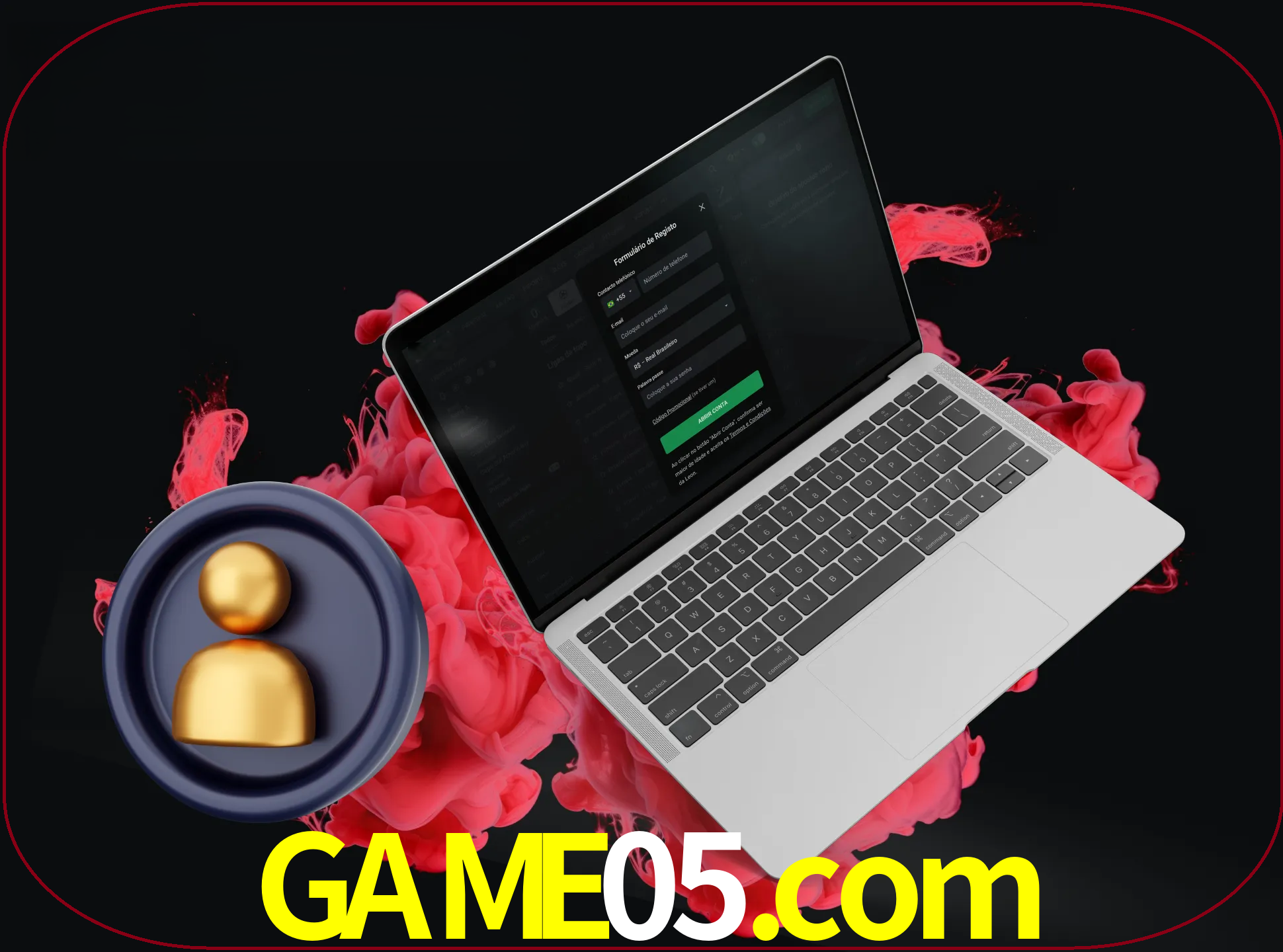 No cabeçalho do site game05, clique no botão que o levará a um formulário especial onde terá de introduzir as suas informações actuais.