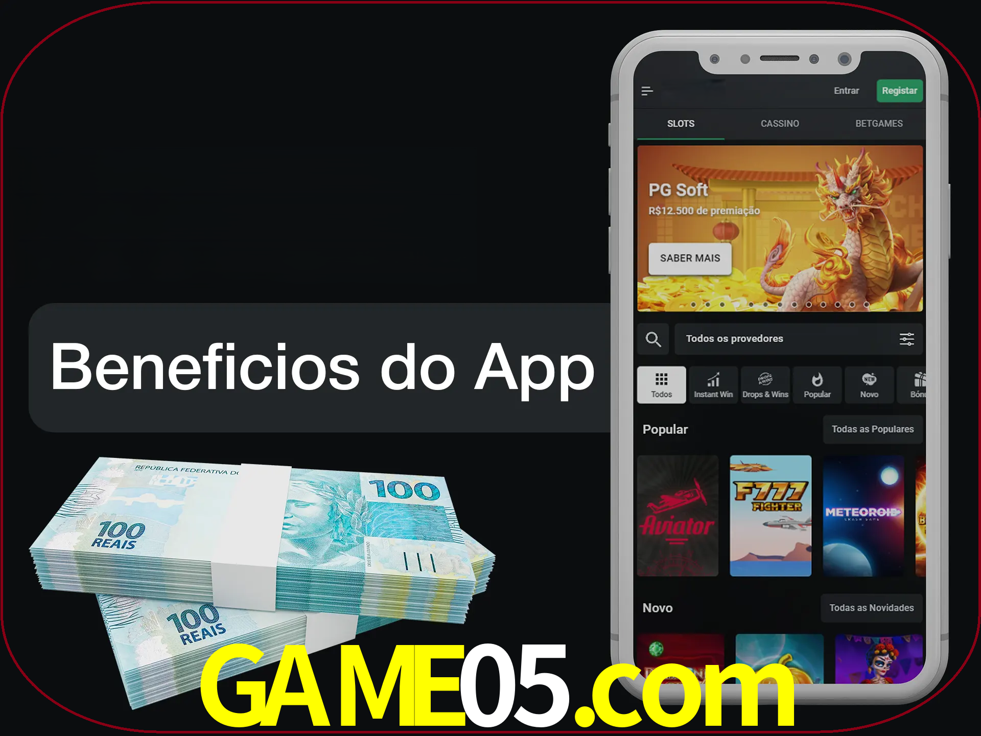 Obtenha todos os benefícios usando o aplicativo.