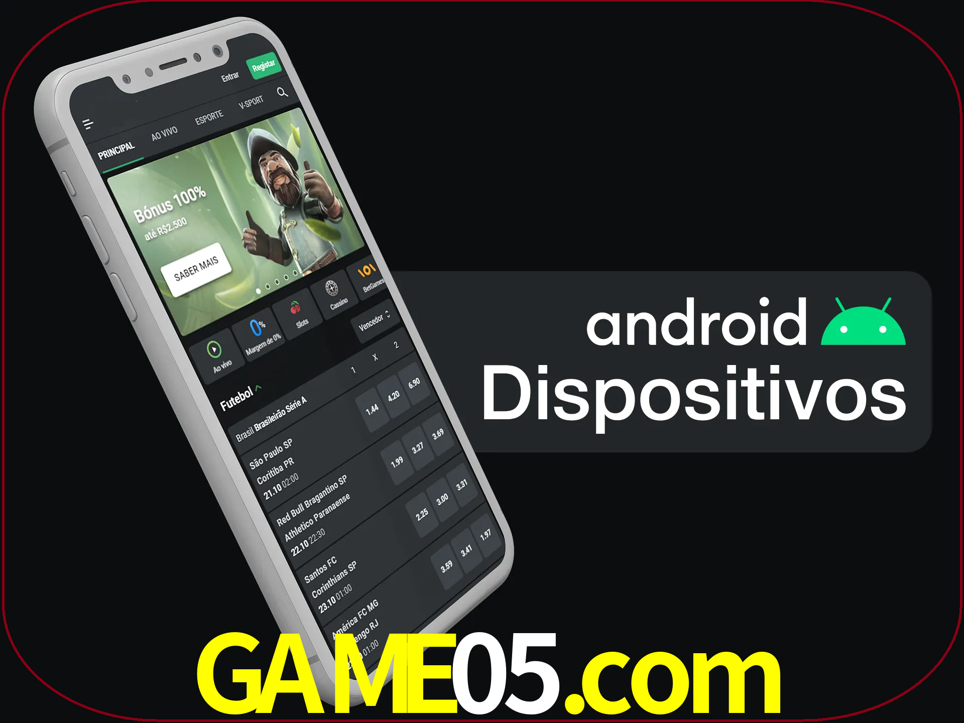 O aplicativo suporta a maioria de todos os dispositivos Android.
