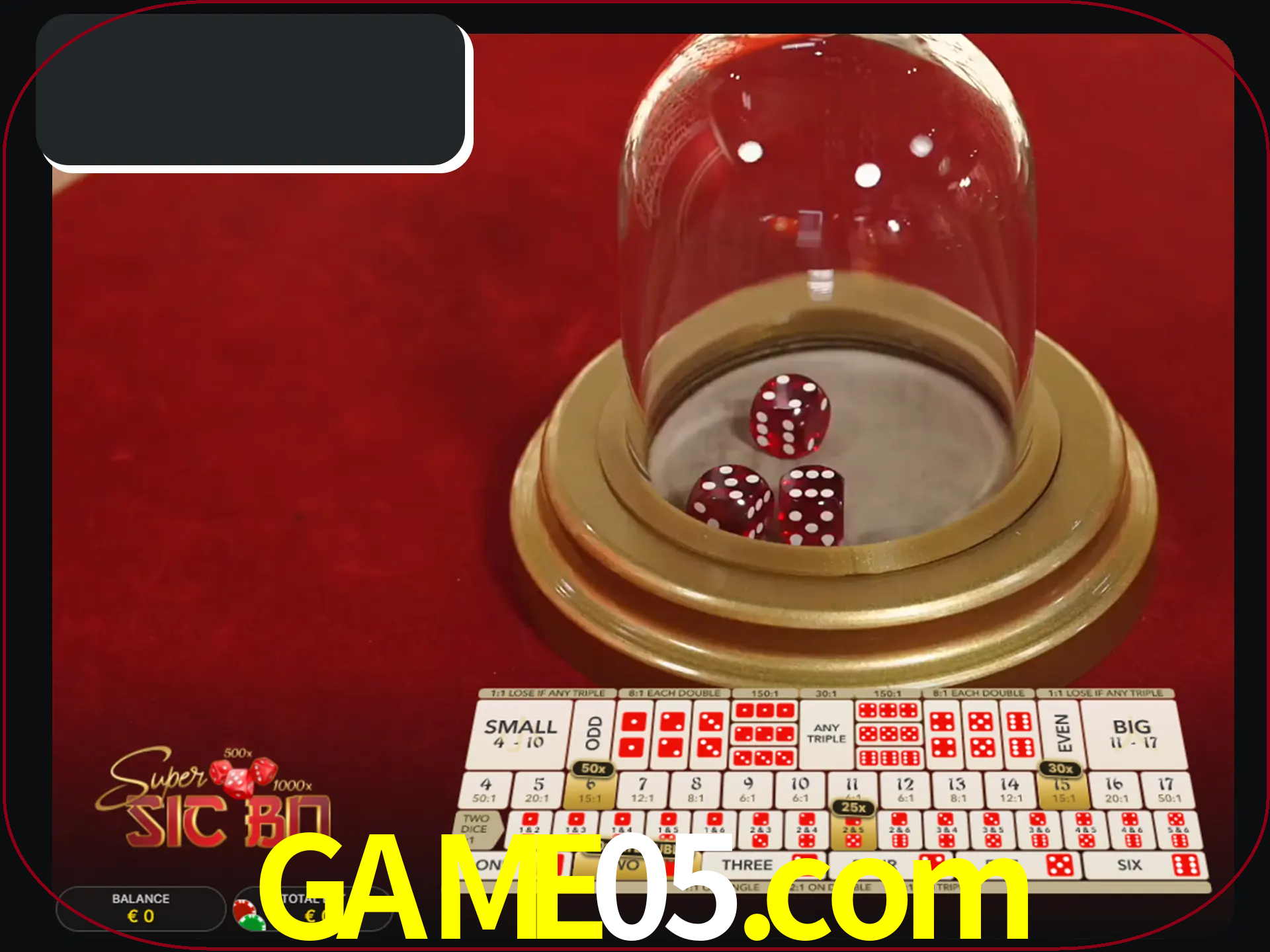 Deixe os dados ao seu lado nos jogos da Sic Bo.