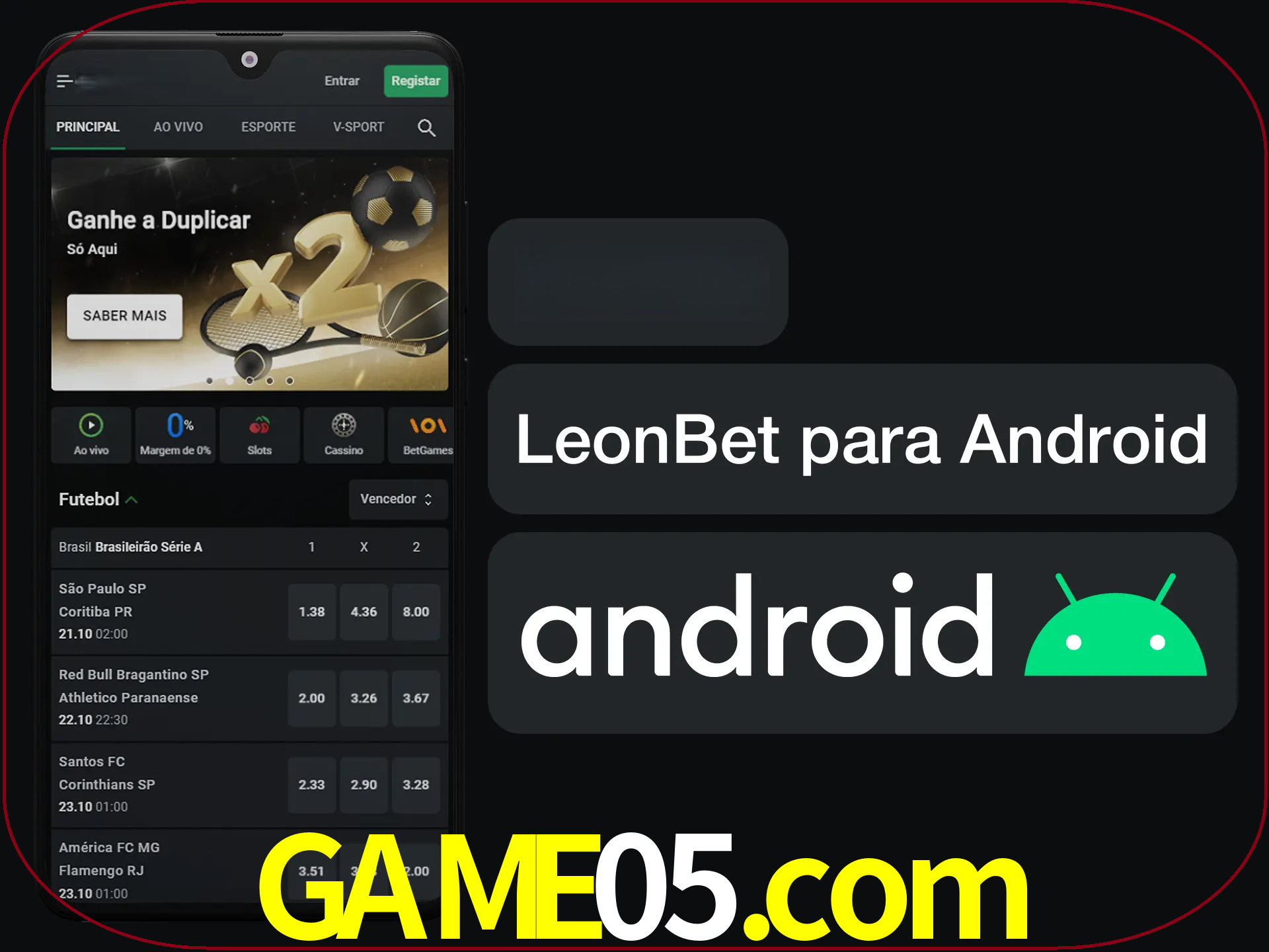 Adquira sua versão poket de LeonBet.