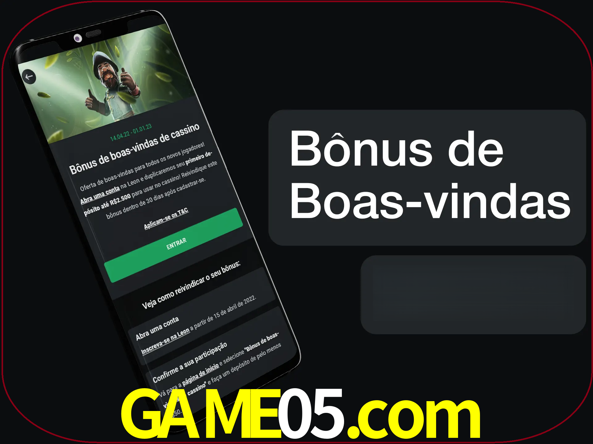 Não se esqueça de usar o bônus de boas-vindas.